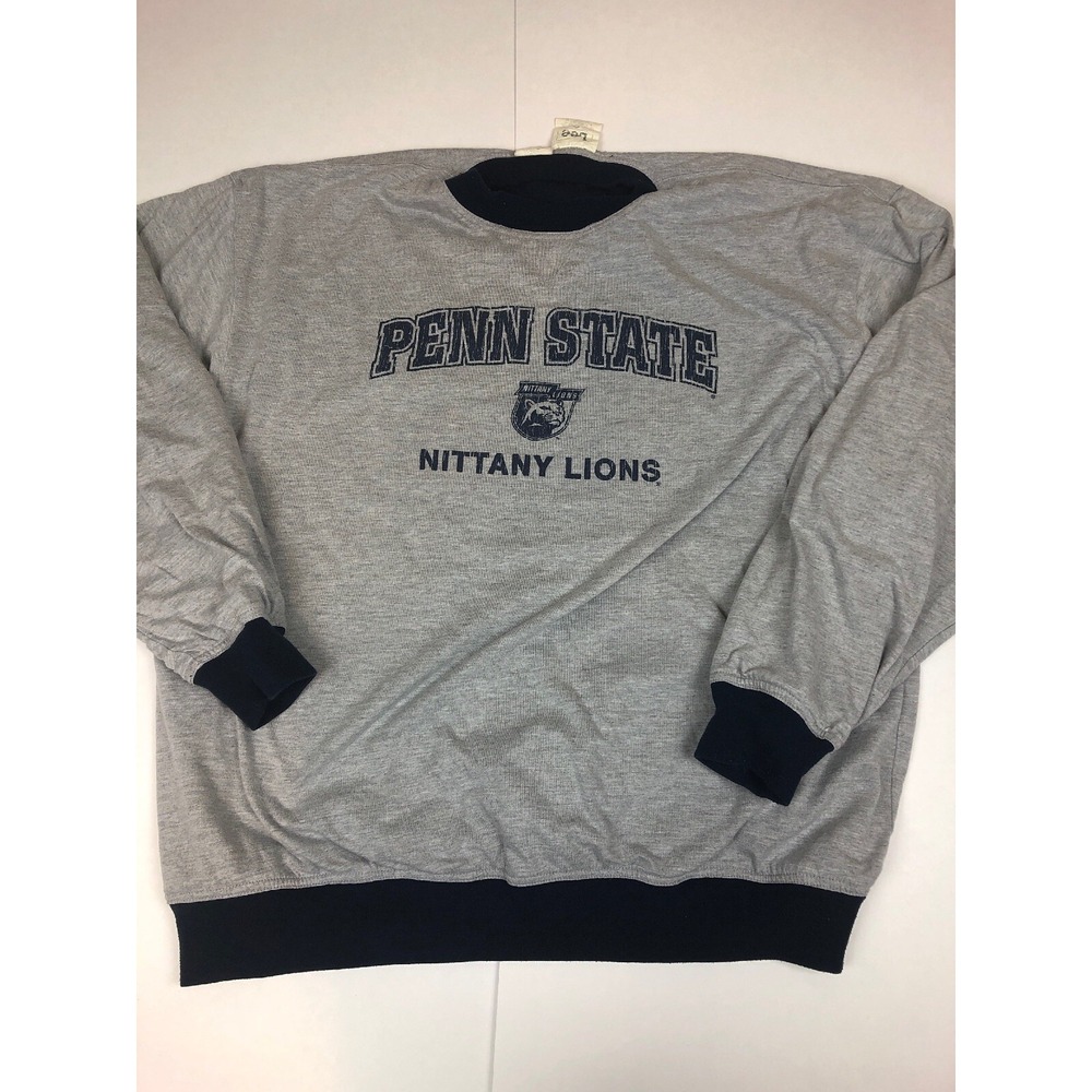 Penn State University Sz XL Blue & Gray Reversible Crewneck Sweatshirt By Lee